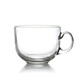 Green tea cup, glass cup, breakfast cup, retro water cup, oatmeal milk cup, household large-capacity cup with handle and good-looking cup, smooth handle cup 320ml 1 pack