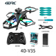 4DRC helicopter remote control toy mini aerial photography reconnaissance drone aircraft model obstacle avoidance aircraft children's gift quadrotor fighter [dual battery]