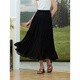 Lagogo Romantic Princess Skirt Women Lagugu Valley 2025 Summer New Chiffon plisado Versátil Fairy Skirt Black M