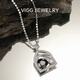 
VIGG heart box necklace for women light luxury niche design sweater chain-zb heart box necklace