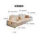 Dudumeijia sofa living room 2025 new three-proof velvet fabric sofa small apartment USB modern simple sofa 117#