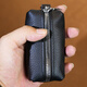 Master Lu Vegetable Tanned Cowe Key Pack de carle de voiture en cuir authentique Pack supérieur Couche de vache à la main Pack de clés faits à la main Embrayage Litchi Black