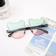 
New cute round frame bear children's sunglasses summer sunglasses trendy gradient baby sunglasses top pink and white
