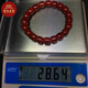 Shanhai Dynasty boutique ox-blood red Japanese Akko coral drum bead bracelet single circle bracelet high-end jewelry gift without repair