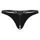 
Sexy gay low waist T-pants tempting and revealing hips light and elastic sexy men's thong bright leather U convex bag single tits black sub-size M