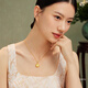 Liufu Schmuck Fuman Erbstück vier Gold acht Schatzkompass Lotus Hollow Gold Anhänger ohne Halskette Preisteuerung G01G0025DS 9,93G (einschließlich Arbeitskosten 675 Yuan) Vergrößerte Version