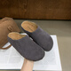 S.SOFEA Slippers Birkenstock de cuero grueso emulado para mujeres embarazadas con tendencia retro anti-deslizamiento 9226 azul 36