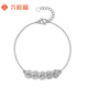Liuguifu Jewelry Platinum Bracelet Women's Five Emperors Coin Copper Coin PT950 Bracelet Bracelet Birthday Gift About 5.45g