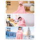 Hilton Star thickened nap blanket for primary school students classroom children's shawl winter office lunch blanket blanket cloak quilt with hood + gloves double layer thick gray blue monster 110cm*170cm suitable for heights above 1.40 meters