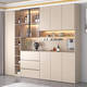 YUSENYI Armoire à vin en bois massif personnalisé Armoire latérale haute armoire de ranget de ranget mur intégré d'armoire d'entrée intégrée.
