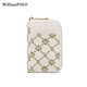WILLIAMPOLO Candy Color Women's Small Card Bag Short Zipper Coin Wallet Fresh Business Card Clip 520 Gifts to Girlfriend Milk Green (20 Card Slots)
