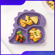 Children's dinosaur plate divided suction cup food grade silicone supplementary food meal plate baby suction cup bowl tableware dark blue [dinosaur plate 167g]