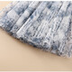 Einfache Richtung 2025 Sommer neuer chinesischer Chinese-Style-Tinten-Chiffon-Rock für das Retro Mesh A-Line Mid Rock 9906-5# Chiffon-Garn für Frauen, eine Rocklänge von Einzelgrößen 68 cm)
