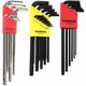 Cabeza de pelota Hexagon llave negra Hexagon Key 10992 10946 10999 12146 Cabezal plana_métrico 6-paquete 1.5-5 mm