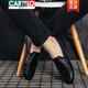 Cartelo 2025 Frühlings- und Herbst neue Bohnenhundschuhe Herren Lederschuhe koreanische Fahrschuhe Lazy Schuhe Soziale trendige Gelegenheitsschuhe für Herrenschuhe weiß 9880 39