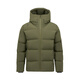 DESCENTE TRAINING series comprehensive training sports fitness men's hooded warm down jacket KK-khaki M (170/92A)