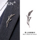 This gentleman's men's brooch has a retro temperament, three-dimensional wheat ears, suit shirt brooch, men's old-style high-end collar pin buckle accessories, retro wheat ears brooch, old silver