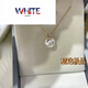 WHITE HOPE Freshwater Akoya Pearl Pendant Gold Necklace Aurora Perfect Round Flawless Nuts 18 Zirconia Button + Free Gold Plated Chain 9.5-10mm x 45cm