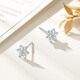 Chao Acer Frosty Snowflake Platinum Earrings for Women PT950 Earrings as a Birthday Gift for Girlfriend, Priced at RMB 170, 0.75g, One Pair, Contains Silicone Ear Plugs