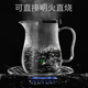 Renjuyi Copa Flushing Full Glass Inner Office Single Tea Separation Tapot Filtration Tea Maker Té Juego de té LC-659 ml con 2 tazas (enviado al asiento de aislamiento)