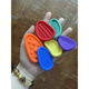 MPPMCK sensory stone ADHD hyperactivity anxiety relief artifact finger toy silicone touch plate concentration training warm color 6 pieces delivery storage box