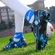 Children's football shoes breathable training shoes super top Falcon short nail broken nail combination new sports soft sole sneakers for men and women Sky blue 34