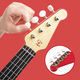 
Hape musical instruments for men and girls entry-level lighting ukulele children's toys beginners teaching lights small guitar lighting ukulele toys red handbags new and old packaging mixed hair