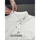 Du Xiaoxian blanc floral brodé polo à manches courtes à manches courtes de marque de mode d'été t-shirt t-shirt américain t-shirt à manche à manche L [recommandé 100-120 Jin [Jin est égal à 0,5 kg]]]