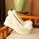 Juan's silk 2025 old Beijing cloth shoes ancient style high-rise bow shoes ethnic style embroidered shoes erect toe pendant pearl Hanfu shoes women pink 37