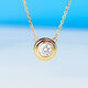 Yuan Si UFO Pendant with Chain 50 Points Classic Bubble Women's 18K Rose Gold CVD Artificially Grown Diamond Solitaire Necklace VVS1/Very Slightly Flawed NGIC Double Certificate/18K Gold Platinum/Lobster Clasp Pendant