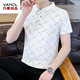 Vancl Eslite Lei Jun 2024 Summer NUEVO CAMISA CHORRA CONTRA MENDIZA MAR HOMBRE IN IN INS SLIM LOPEL CAMISA CAMISA MENA MENTRA EN F9226 MLACH M