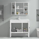 Wrigley Space Aluminium Badezimmerschrank Kombination Verdickte Boden-auf-Wand-Waschbecken Waschbecken Waschanstresung Tisch Licht Luxus 50 breites weißes Holz 12250 Floor-Off + Waschbecken Kleber