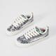 Lightning X Storm Picasso Gemälde gemeinsam von Blitzmännern und Frauenschuhen Rache Sturm kleine Duftbrotschuhe Erhöhten Paar Skateboardschuhe LS-699 Sternenhimmelblau 45