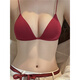 Victoria's Style Sexy Secret Red Underwear Women's Small Breast Gathering Autumn Thin No Wire Ring Front Buckle Bra Cover Burgundy - Suit M Suitable for 75 thong cup One Size