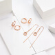 Chao Acer 18K gold rose gold color gold earrings and ear studs birthday gift for women to Jane EEK30008242