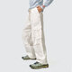 Instant Monterest Mountain Outdoor Loose Drawstring Straight Working Pants Paratrooper Pants Casual Trousers Women Ivory White S (WS)