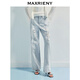 Maxrieny Exquisites täglicher Sinn für Mikroflüsse bestickte zerrissene Jeans für Frauen 25 Sommer Leicht-Denim Blue Hosen Leichte Denim Blue M.