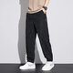 Ronghu ice silk drooping casual pants for men 2025 new summer thin fast dry trendy harem pants loose work trousers K143 black XL [Suggested 115-130Jin [Jin equals 0.5 kg]]