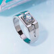 Pt950 platinum men's ring platinum diamond moissanite ring diamond ring ring ring for boyfriend's birthday gift light luxury four-claw smooth men's ring 1 carat size 21