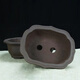 Yixing purple clay flower pot classical ceramic pot succulent pot flower old pile tree planting four square bonsai pot orange red 848 small purple clay