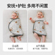 OUYUN baby anti-jump sleeping bag swaddle spring and summer silk gauze swaddle baby Unicorn Garden 80x35