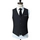 ZoScheck Korean version jacket suit men's vest men's horse clip slim and handsome business casual professional groomsman formal wear black XL