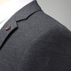BOSS men's wool suit suit 2024 new spring and autumn gray double slit men's wedding suit jacket two-piece set - gray 2XL 185 suitable for 155-170Jin Jin equals 0.5 kg