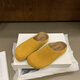 S.SOFEA Slippers Birkenstock de cuero grueso emulado para mujeres embarazadas con tendencia retro anti-deslizamiento 9226 azul 36