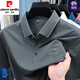Pierre CARDIN high-end new dad summer short-sleeved T-shirt ice silk middle-aged men's POLO shirt middle-aged and elderly summer Father's Day short-sleeved 9922 black XL 175135-150Jin[Jin equals 0.5 kg]