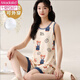 
Modal bra comes with chest pad integrated vest pajamas for women for summer comfortable cotton sweet cartoon sleeveless home clothing set vest set [with chest pad] F9856 M women Recommended 80-100Jin [Jin equals 0.5 kg]
