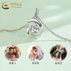 CHINA GOLD Pure Silver Necklace Women's Light Luxury Versatile Design Rose Pendant Valentine's Day Birthday Gift for Girlfriend and Lover Rose Necklace