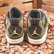 耐克（NIKE）Air Jordan 4 AJ4军绿 耐磨高帮复古篮球鞋 FB9927-200 FB9928-200【现货】 40 支持鉴定