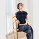 Vanciman rétro Denim Costume pour les femmes en été New Cotton Sans manchette High Wide-Leg-Leg Pant