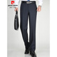 Pierre cardin spring and summer men's trousers for middle-aged and elderly loose straight-iron suit pants for mulberry silk dad men's trousers navy blue 9901# [Summer] thin 29 (2 feet 2 waist)
